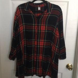 XXL Petite Old Navy Plaid Top